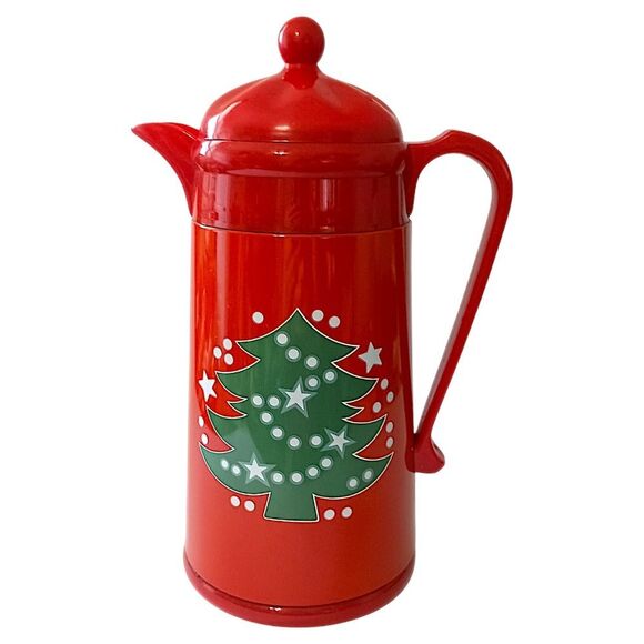 Waechtersbach Thermal Carafe Christmas Tree 1 Liter Vacuum Red Hot Cold Vintage - Picture 11 of 16